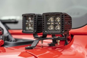 Jeep Wrangler LED Light Kit - Cowl Mount - Rough Country - Quad, 2